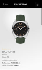 Panerai Radiomir 1940 3 Days Black Dial 47mm - PAM00514 - Extra Straps