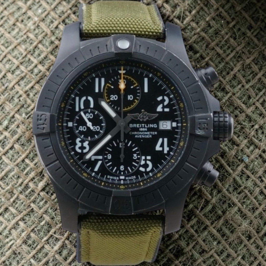 Breitling Avenger Chronograph 45 V13317 black titanium case