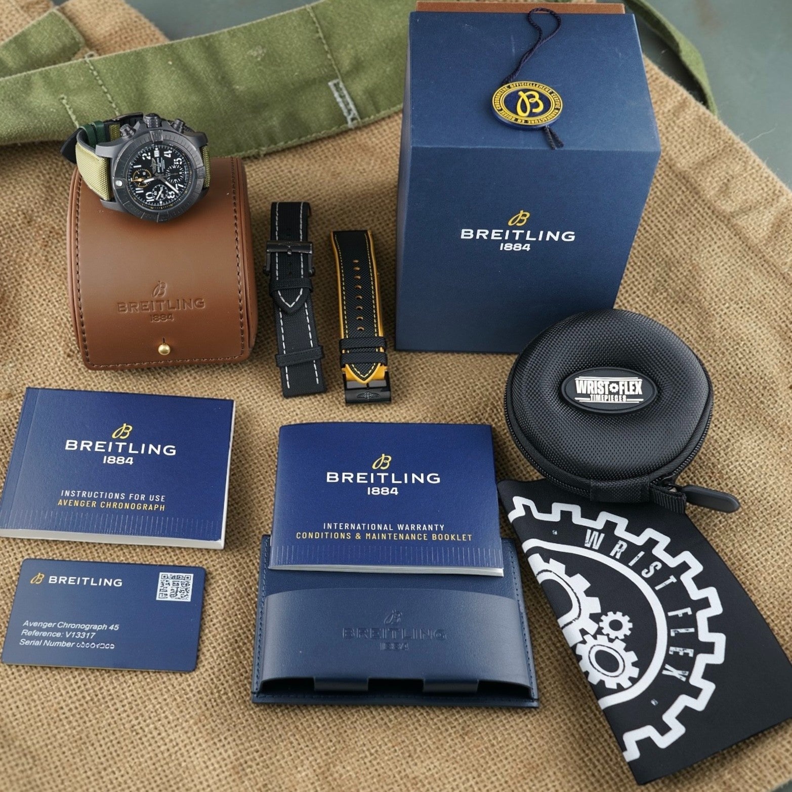 Breitling Avenger Night Mission strap and clasp view