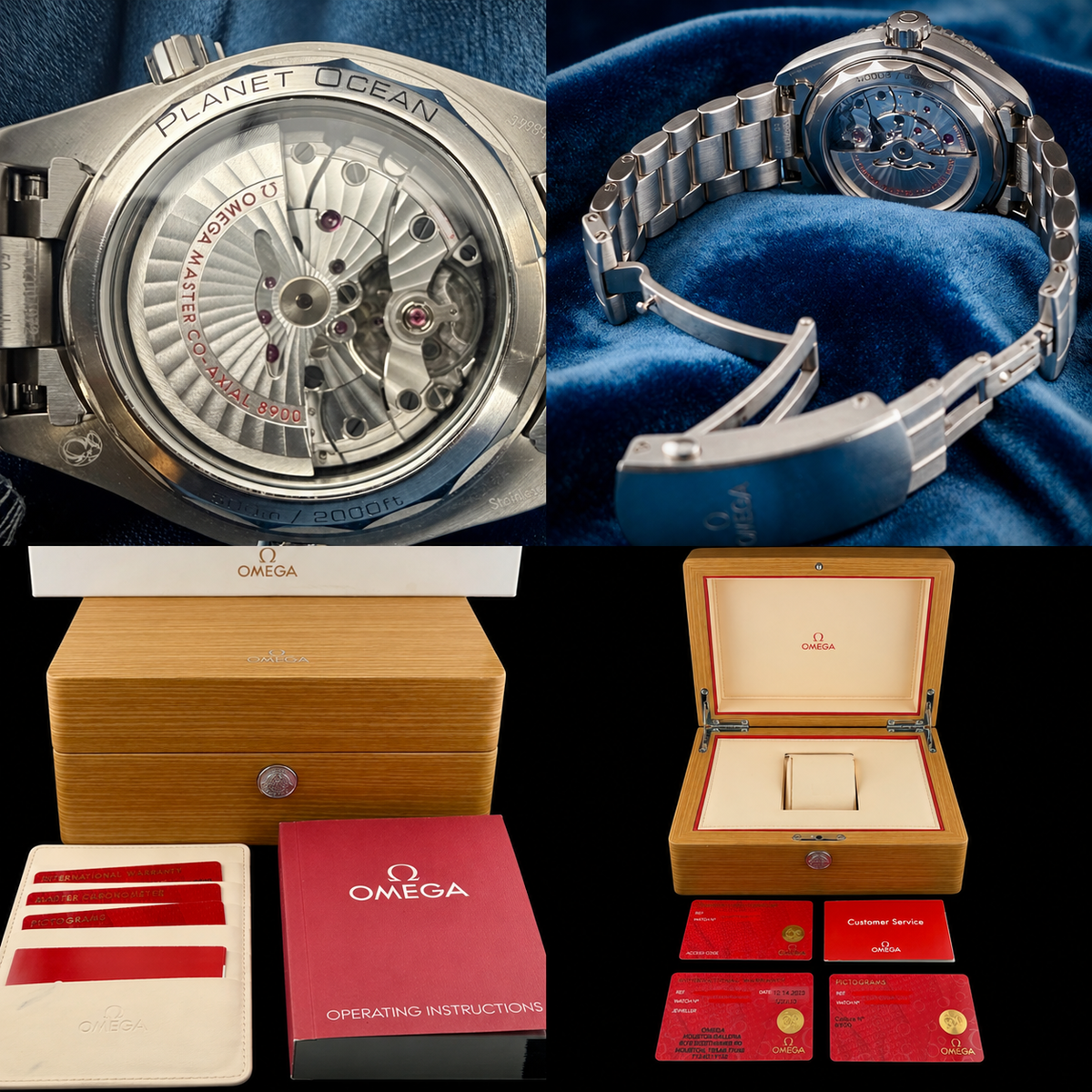 2023 OMEGA Seamaster Planet Ocean 600M 215.30.44.21.04.001 White Dial Full Set