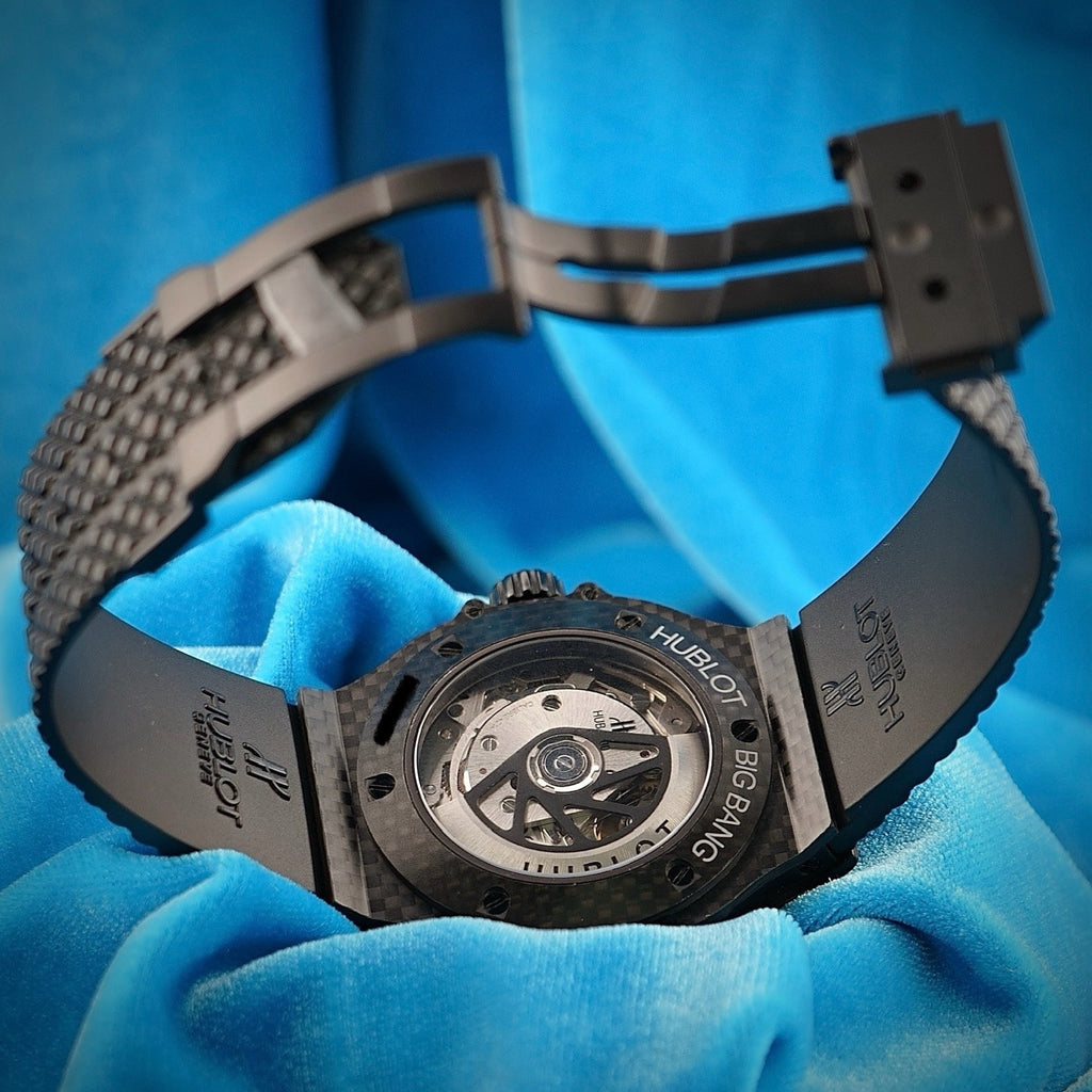 Hublot Aero Bang Carbon Fiber Big Bang Men's Skeleton Dial Watch  311.QX.1124.RX