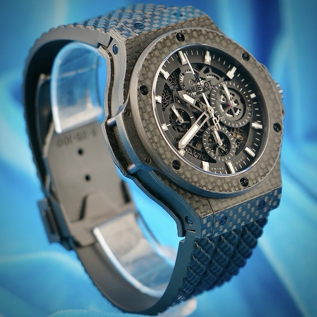 Hublot Aero Bang Carbon Fiber Big Bang Men's Skeleton Dial Watch  311.QX.1124.RX