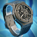 Hublot Aero Bang Carbon Fiber Big Bang Men's Skeleton Dial Watch  311.QX.1124.RX