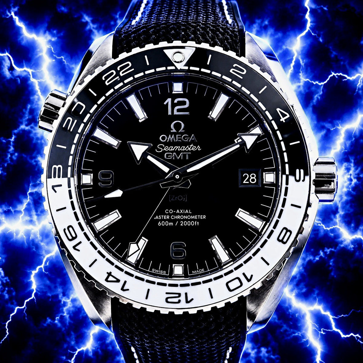 OMEGA Seamaster Planet Ocean GMT 43.5mm OREO Auto 600m Black Dial Full Set,Cards