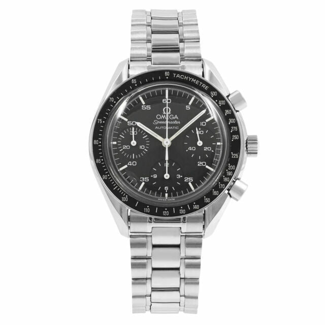 OMEGA Speedmaster Reduced Auto 39mm Black Dial 3510.50.00 Box & Cards Moon Watch