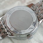 Wrist Flex Timepieces Breitling Navitimer 36 stainless steel watch case back with engraved chronometer details