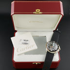 Wrist Flex Timepieces Cartier Calibre de Cartier Diver watch with 18k rose gold bezel and black rubber strap in box