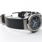 Wrist Flex Timepieces Hublot Classic Fusion Aerofusion chronograph with titanium case and black rubber strap