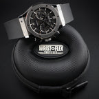 Wrist Flex Timepieces Hublot Classic Fusion Aerofusion titanium skeleton chronograph watch with rubber strap
